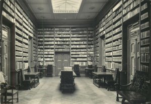 Slovakia  Betliar books library doors table globes Postcard