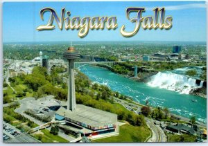 Postcard - An aerial view of the city of Niagara Falls