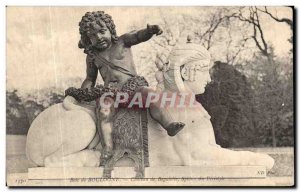 Old Postcard Bois de Boulogne Chateau de Bagatelle Sphinx Peristyle Angel