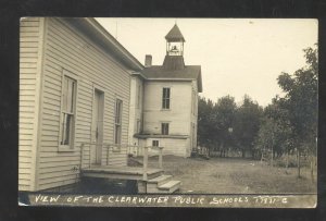 RPPC CLEARWATER NEBRASKA PUBLIC SCHOOLS VINTAGE REAL PHOTO POSTCARD