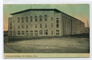 Coliseum Building Des Moines Iowa 1910c postcard