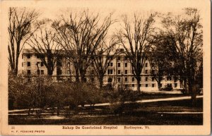 Bishop De Goesbriand Hospital, Burlington VT Vintage Postcard J43