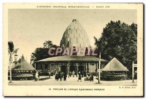 Postcard Old Colonale International Exhibition Paris 1931 Pavilion of & # 39A...