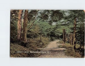 Postcard Lovers Lane Sacandaga Park New York USA