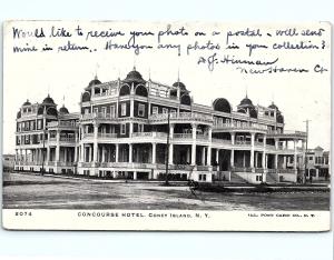 Postcard NY Coney Island 1906 View Concourse Hotel