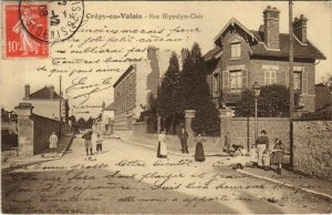 CPA crepy-en-valois rue Hippolyte-clear (1207873) 