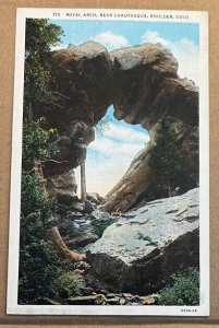 UNUSED .01 POSTCARD - ROYAL ARCH NEAR CHAUTAUQUA, BOULDER COLORADO