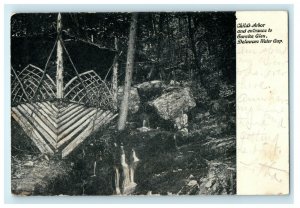 1908 Child's Arbor Entrance Eureka Glen Delaware Water Gap Allentown PA Postcard 