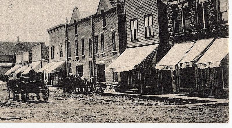 Colfax WI 1907 Wisconsin Main Street St. South Wagon Bank EARLY DB RARE Postcard