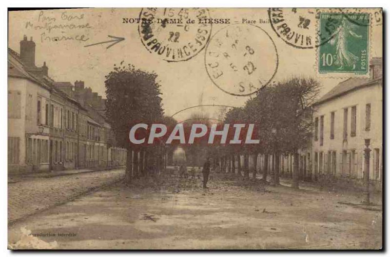 Old Postcard Notre Dame de Liesse Place Bailly