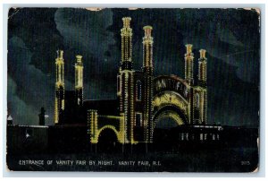 1908 Entrance Of Vanity Fair By Night Vanity Fair Providence RI Posted Postcard