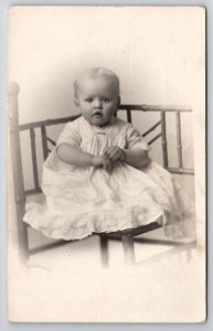 RPPC Sweet Baby Elizabeth Jean Jack Blonde Hair Postcard H21