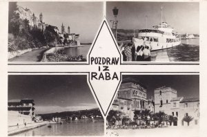 Pozdrav Iz Raba Croatia Boat Ferry Real Photo Postcard