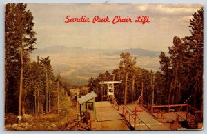 Albuquerque New Mexico~Sandia Peak Chair Lift in Summer~1950s Postcard