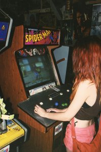 Spiderman of Marvel Old Arcade Machine Game Plain Back Postcard