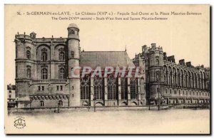 Saint Germain en Laye Old Postcard Chateau Facade southwest and place Maurice...