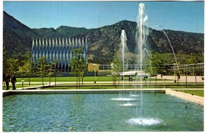 Cadet Chapel, Airplanes, Fountain, US Air Force Academy, Colorado
