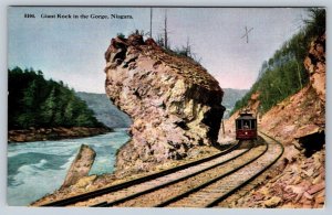 Giant Rock In The Gorge, Trolley, Niagara River, Antique H.H. Tammen Postcard