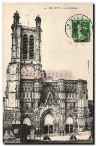 Troyes Old Postcard The Cathedral St Pierre