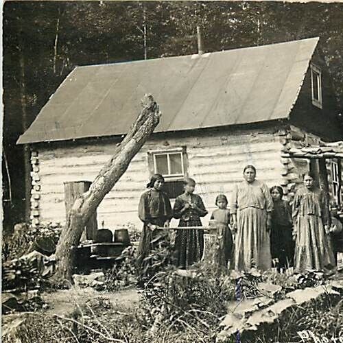 Unidentified African American Family In Front Of House Real Photo Postcard 