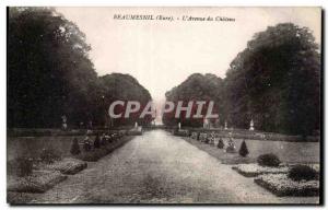 Postcard Old Beaumesnil Eure L Avenue du Chateau