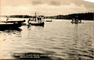 Crystal Lake From Sandy Beach Rockville Connecticut CT UNP Collotype Postcard E7