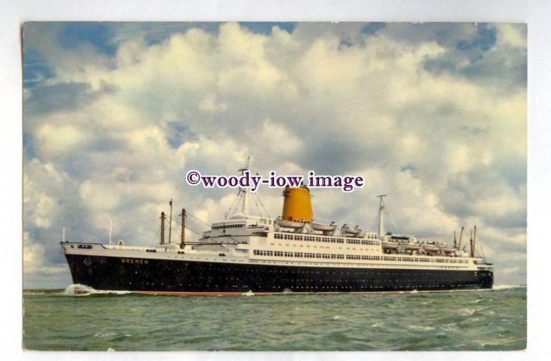 pf7131 - North German Lloyd Liner - Bremen , built 1938 - postcard