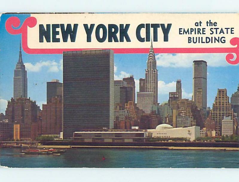 Unused Pre-1980 WATERFRONT & EMPIRE STATE BUILDING New York City NY hp3329