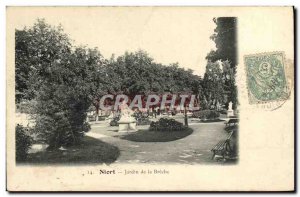 Old Postcard Niort Jardin De La Breche