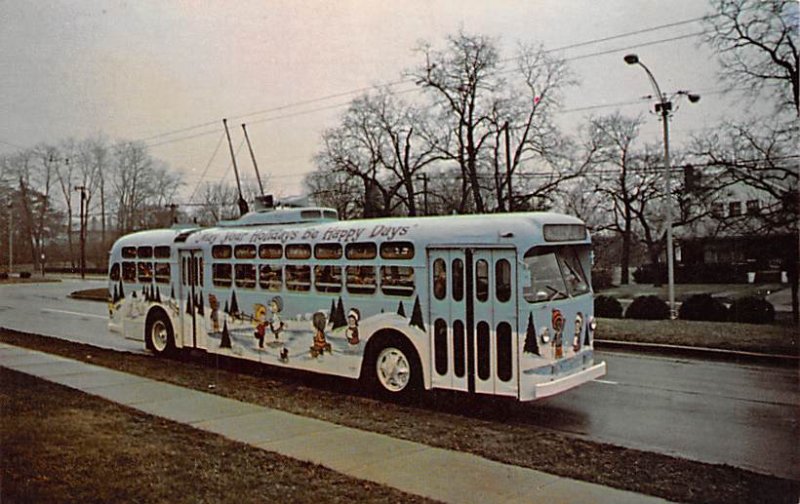 RTA Christmas Trolley Bus on the Oakwood Line Dayton, Ohio, USA Bus Stations ...