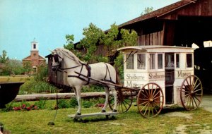 Vermont Shelbourne Museum The Old Milk Wagon and Covered Bridge