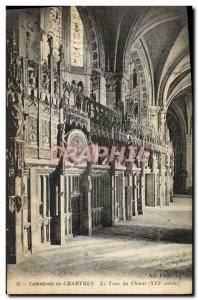 Old Postcard Cathedral of Chartres The Choir Tour