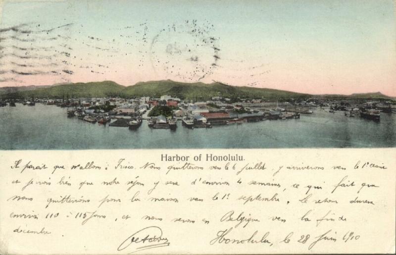 hawaii, HONOLULU, Harbor Scene (1910)