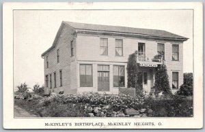McKinley Height Ohio 1930s Postcard McKinley's Birthplace