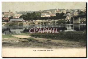 Old Postcard Panorama Triel North East