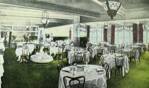 C.1910 The Victor-Hugo French Restaurant Los Angeles, CA Inside View Postcard F4