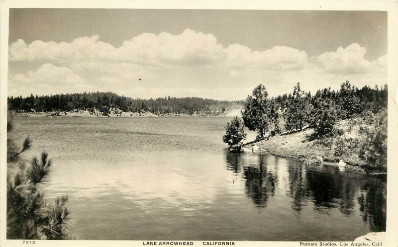 RPPC 7912 Lake Arrowhead CA San Bernardino Mts, Putnam Studios Unposted