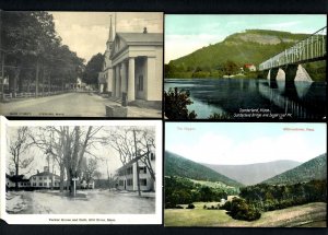 N12a 4 pcs. Vintage Still River The Hopper Sunderland Bridge Sugar Loaf Mtn.