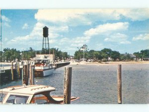 Pre-1980 BOATS AT PIER & TRAILER PARK East Tawas Michigan MI W5588