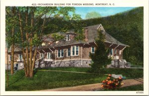 Richardson Bldg Foreign Missions Montreat NC North Carolina WB Postcard UNP VTG 