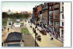 c1905 US Series 13/15 Tremont Street Establishments Crowd Boston MA Postcard 