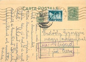 Romania interwar correspondence king Carol II uprated postal stationery postcard