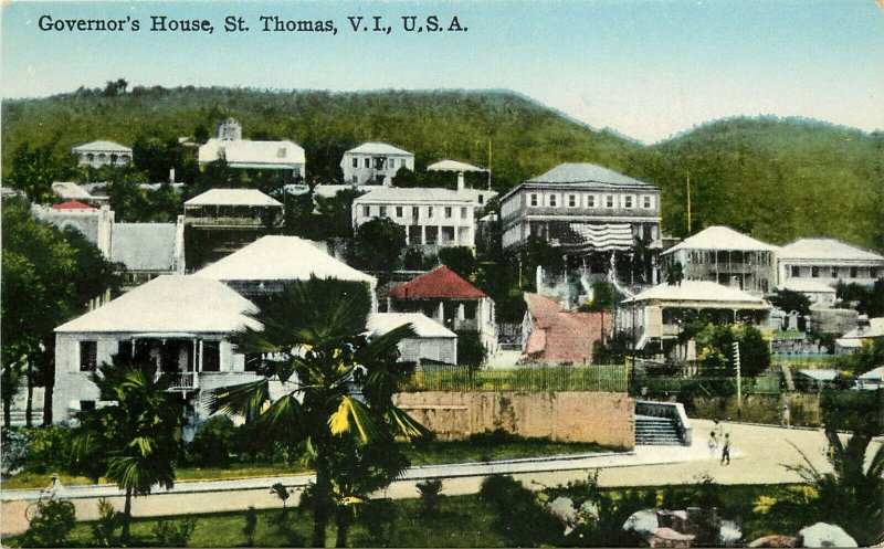 c1910 Postcard; Governor's House, St. Thomas US Virgin Islands unposted