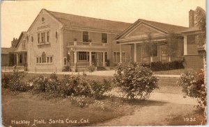 SANTA CRUZ, CA California  HACKLEY  HALL  1928  Mitchell   Postcard