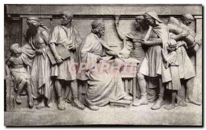 Old Postcard One of the panels of the Frieze Above & Liberty cos East India R...
