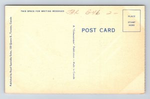 Toronto Canada Scenic Birds Eye View City Skyline Buildings Linen Postcard 