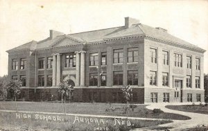 High School, Aurora, Nebraska 1911 Vintage Postcard