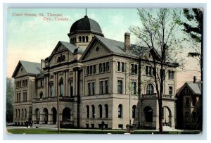 1909 Court House, St Thomas Ontario Canada Posted Antique Postcard
