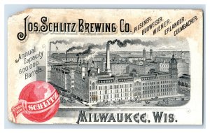 1880's Schlitz Milwaukee Beer Shakespeare Othello Victorian Trade Card P90 