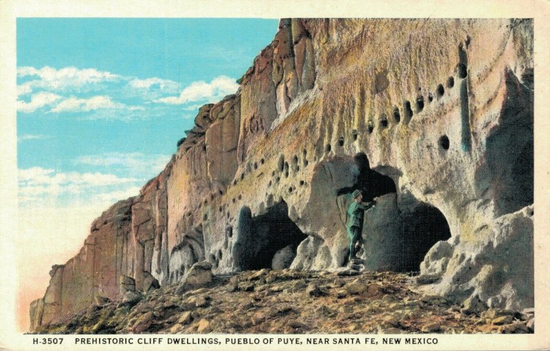 USA New Mexico Prehistoric Cliff Dwellings Pueblo of Puye near Santa Fe 03.78